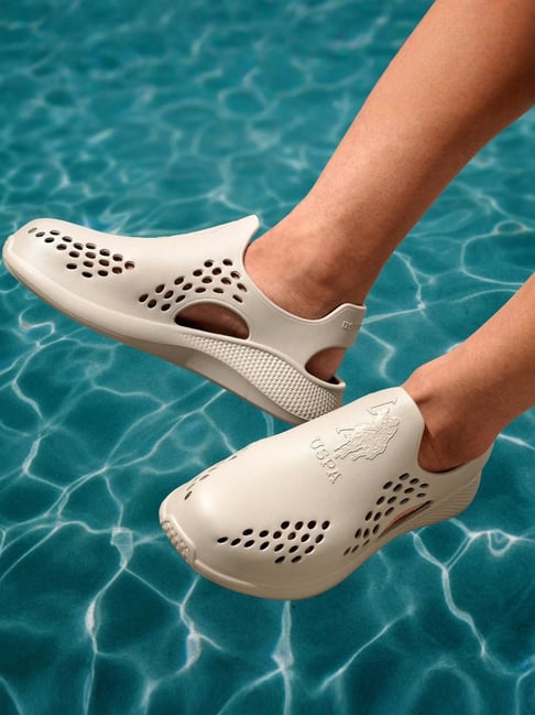 Buy Polo Men's Ash Grey Back Strap Clogs for Men at