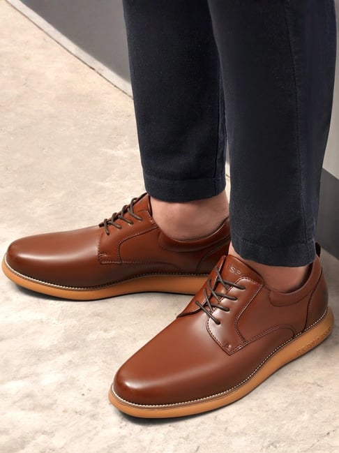 Polo Men's Brown Derby Shoes