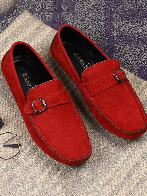 Louis Stitch Men's Ferrari Red Casual Loafers