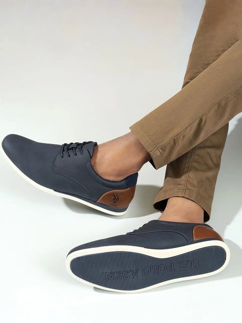 Buy Polo Men's Navy Derby Shoes for Men at Best Price