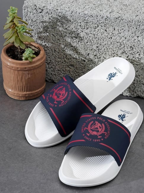 U.S. Polo Assn. Men's Navy Slides