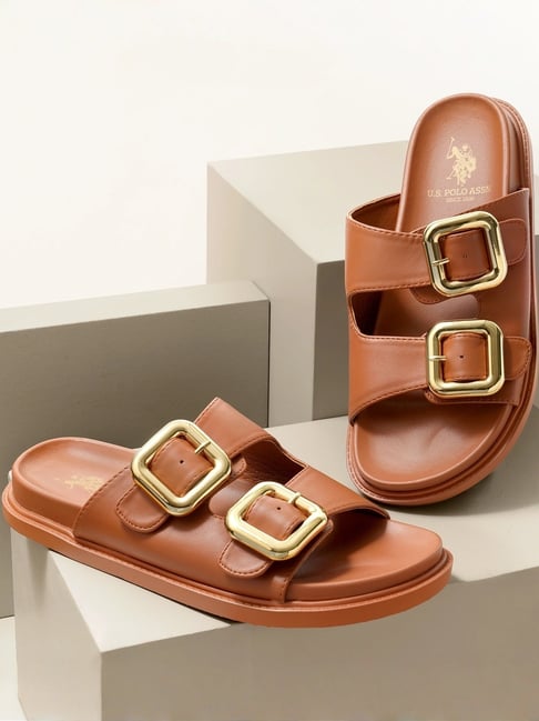 U.S. Polo Assn. Women's Tan Casual Sandals-picture-19