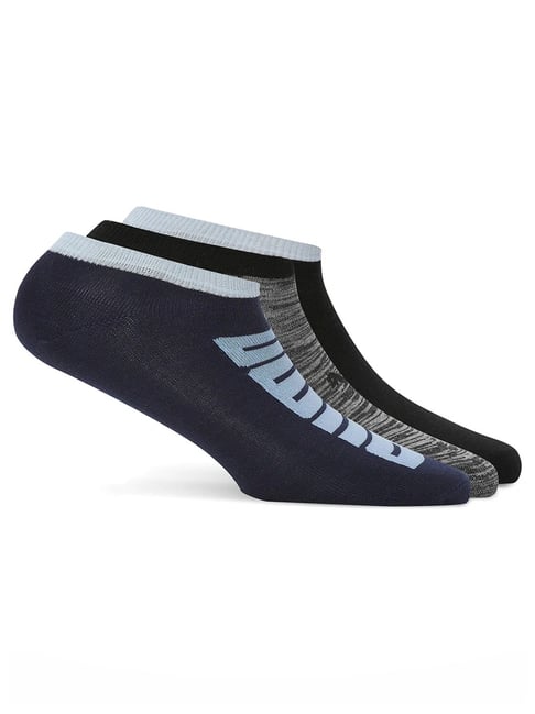 Buy Puma Navy-Black-Cool Grey Printed Large Socks Pack of