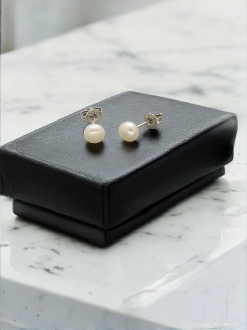 Sri Jagdamba Pearls 925 Silver Luxe Stud Earrings-picture-45