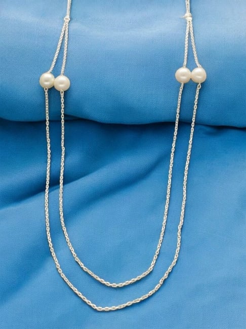 Sri Jagdamba Pearls 925 Silver 2 String Deluxe Necklace-picture-34