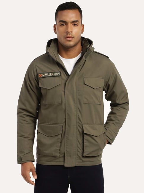 Buy Mountmiller Olive Green Regular Fit Jackets Online At Best
