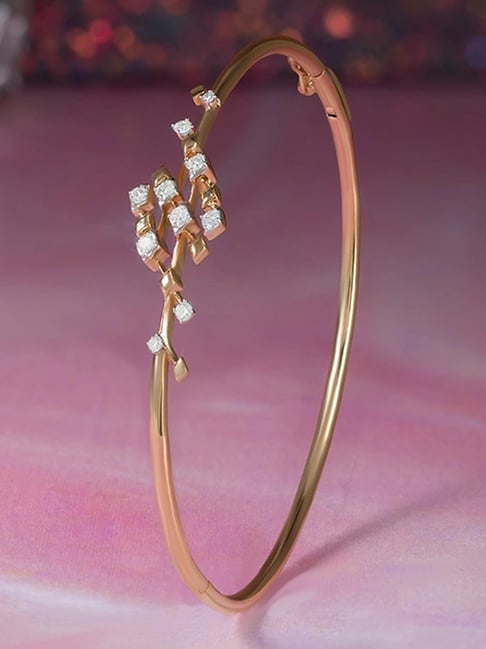 Mia by Tanishq Electric Dance Gold Diamond Bangle for Women