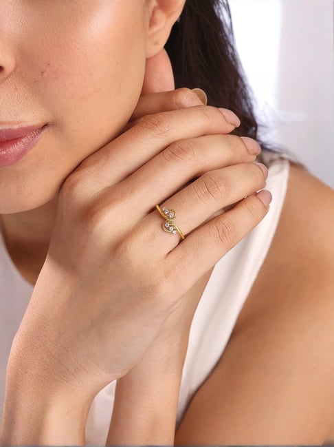Mia by Tanishq Infinity Grace Gold Diamond Finger Ring for Women