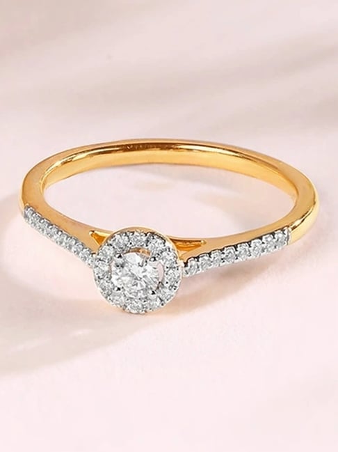 Solitaire Rings Tanishq Gold Diamond Ring With Price TANISHQ 18 KT