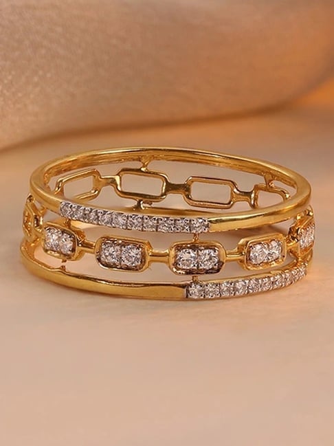 Buy Mia by Tanishq Luxe Link Gold Diamond Finger Ring Online At