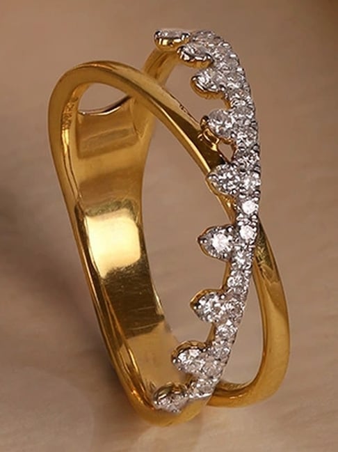 Finger Ring Tanishq Gold Cocktail Rings Mia By Tanishq Regal Shine