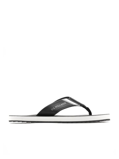 U.S. Polo Assn. Men's Black Thong Sandals