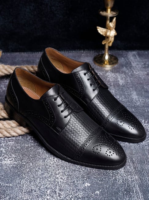 Buy Louis Stitch Jet Black Dual Tone Patina Formal Derby Shoes