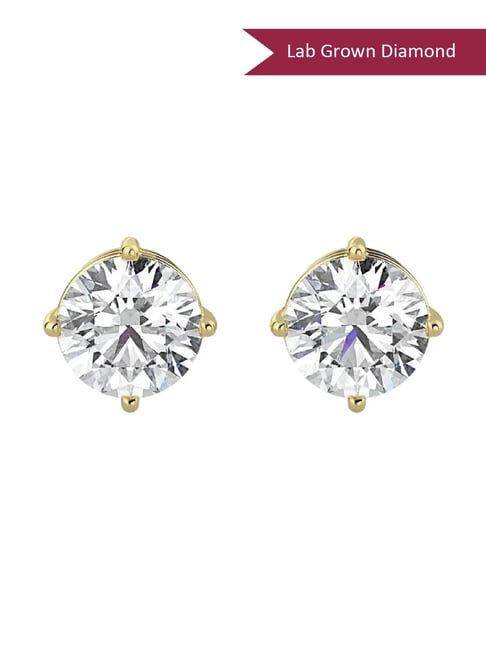 Emori 18k Yellow Gold & Diamond 0.25 CT Solitaire Stud Earrings