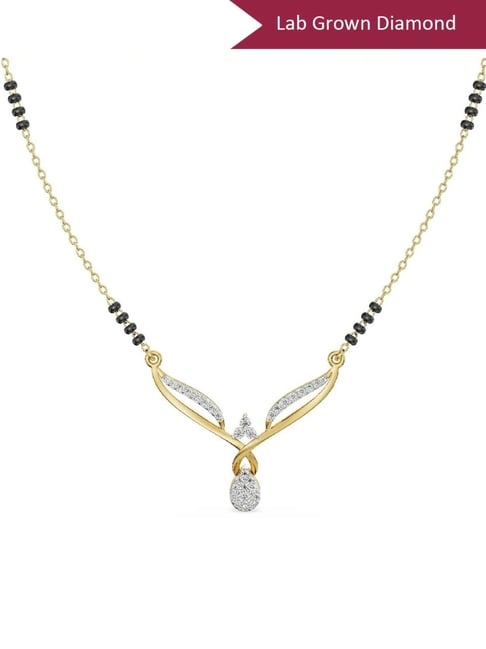 Emori 14k Yellow Gold & Diamond Twisted V Mangalsutra