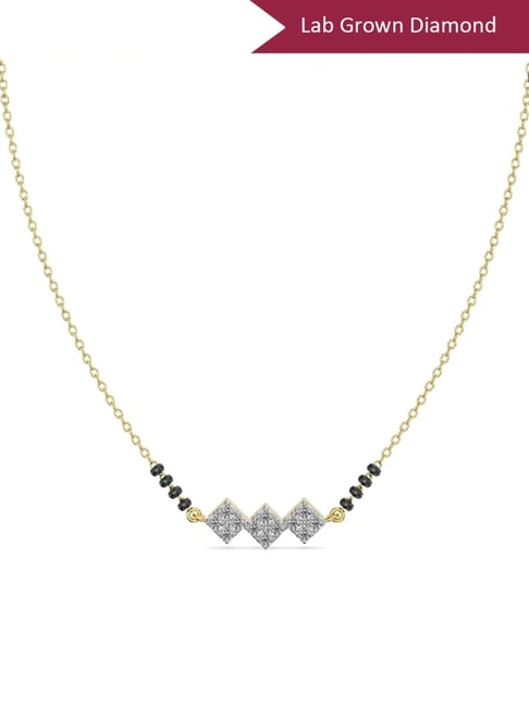 Emori 18k Yellow Gold & Diamond Reet Mangalsutra