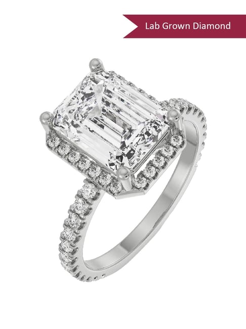 Emori 14k White Gold & Diamond Emerald Symphony Ring-picture-16