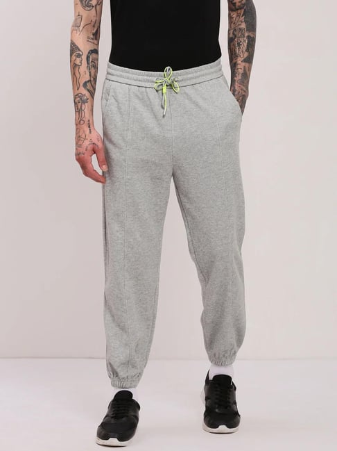 Showoff Grey Cotton Slim FitJogger