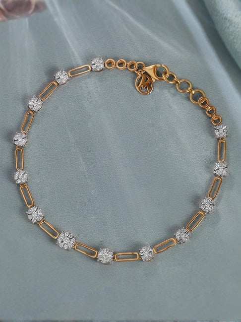 Mia by Tanishq Sparkling Connection Gold Diamond Bracelet for Women