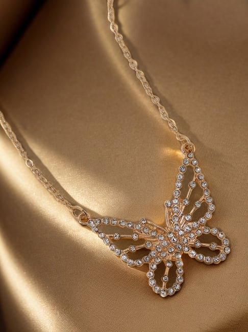 Accessorize London Crystal Butterfly Necklace-picture-20