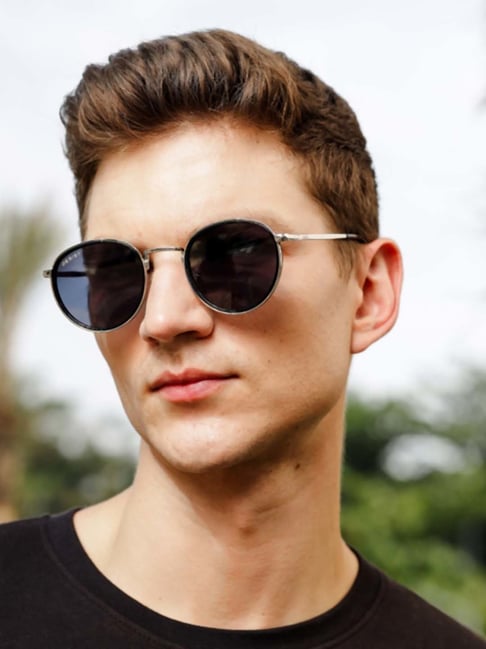 Resist Eyewear Shine Black Round UV Protection Unisex Sunglasses-picture-12