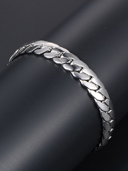 Peora Silver Stainless Steel Bracelet-picture-34