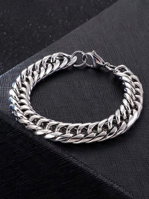 Peora Silver Stainless Steel Bracelet-picture-25