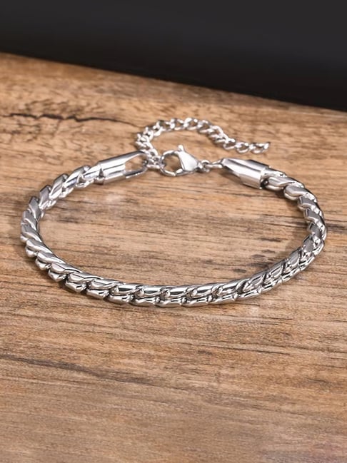 Peora Silver Stainless Steel Bracelet-picture-19