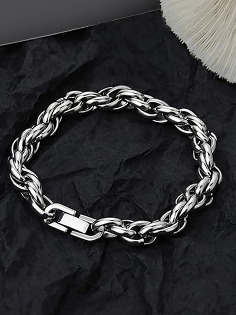 Peora Silver Stainless Steel Bracelet-picture-24