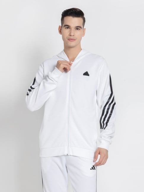 Buy Adidas White M FI 3S FZ Hooded Jacket Online Tata CLiQ