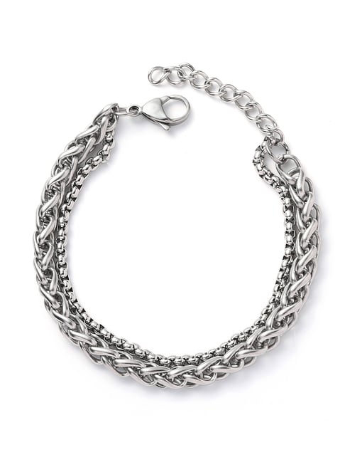 Peora Silver Stainless Steel Bracelet-picture-26