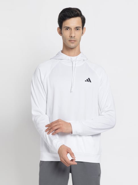 Adidas White GG SL 3SHD Hoodie-image-18