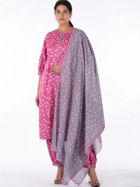 Dharan Blossom Grey Dupatta-picture-23