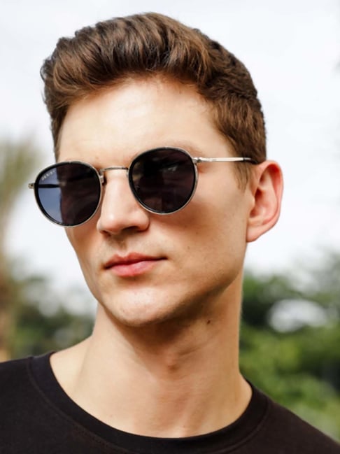 Resist Eyewear Shine Black Round UV Protection Unisex Sunglasses-picture-47