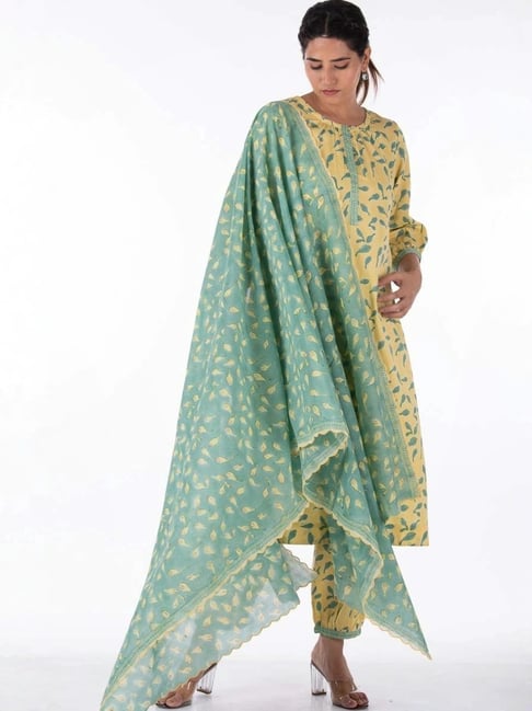 Dharan Blossom Green Dupatta-picture-12
