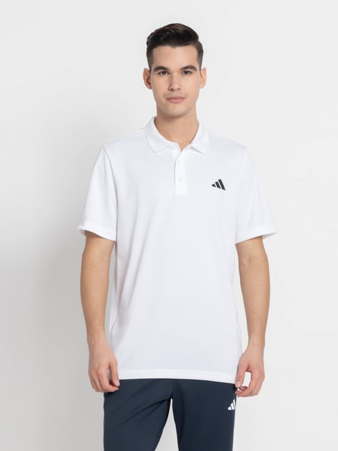 Adidas White TR-ES Polo T-Shirt-picture-40