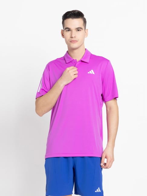Adidas Purple CLUB 3STR Polo T-Shirt-picture-34
