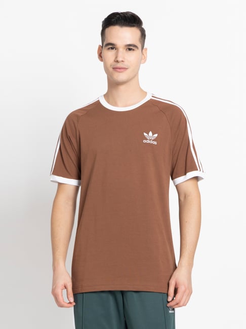 Adidas Originals Brown 3-STRIPES T-Shirt-image-35
