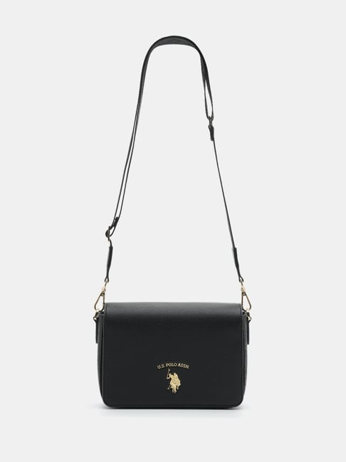 Polo Black Logo Sling Handbag