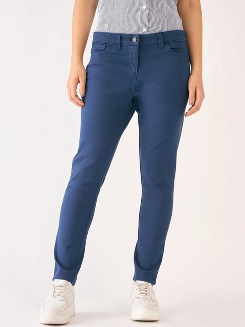 SALT Attire Blue Plain Trousers-picture-25