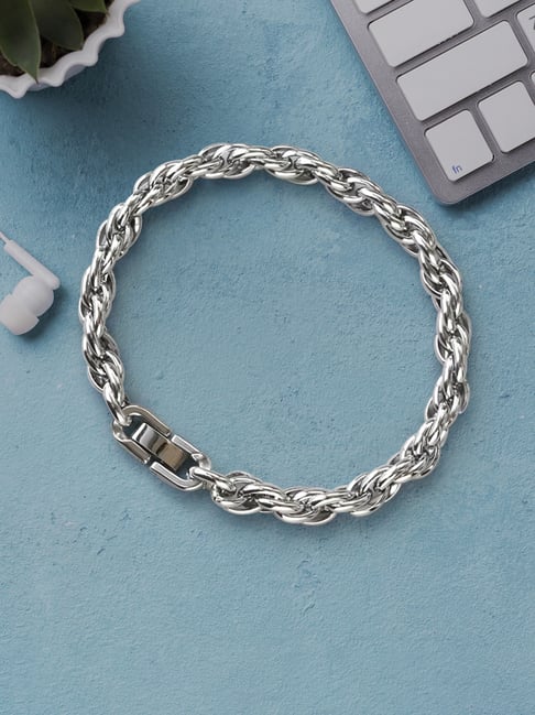 Peora Silver Stainless Steel Bracelet-picture-27