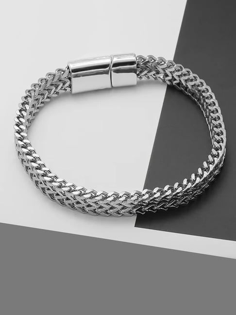 Peora Silver Stainless Steel Bracelet-picture-29