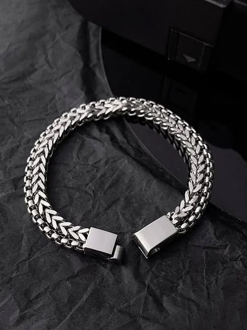 Peora Silver Stainless Steel Bracelet-picture-28