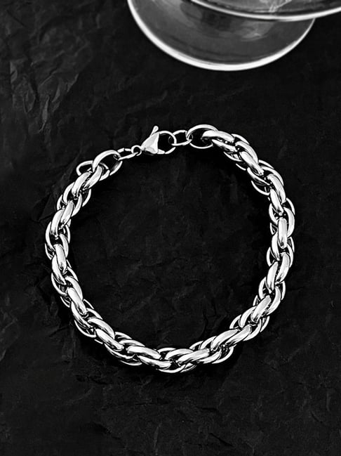 Peora Silver Stainless Steel Bracelet-picture-30