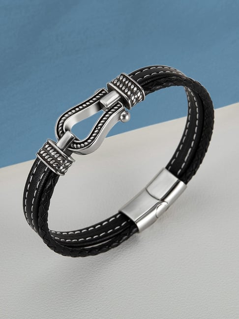 Buy Peora Black Stainless Steel Bracelet at Best Price Tata CLiQ