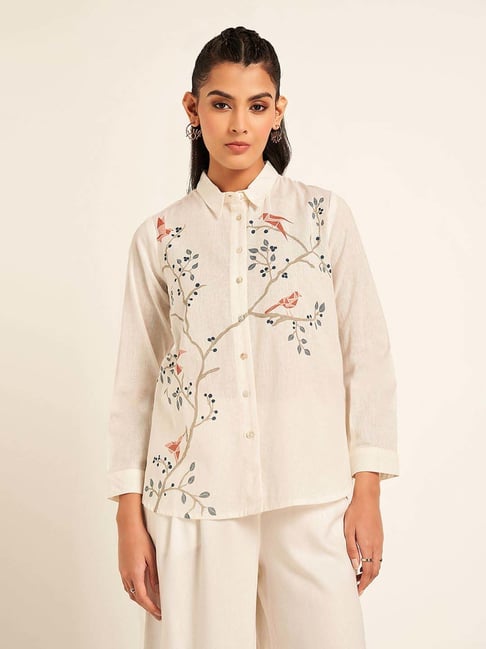 Akkriti by Pantaloons Off White Printed Tunic-picture-17