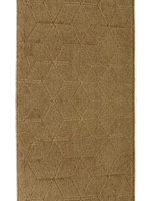 Saral Home Beige Polyester Geometric Door Mat
