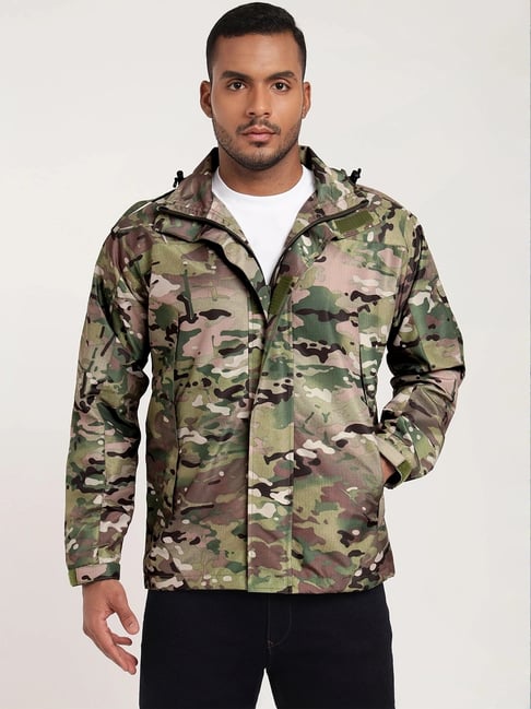 Mountmiller Multicam Full Sleeve Hooded Neck AirShell Ripstop Water-Repellent Wind Jacket-picture-24