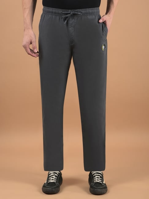 Cantabil Men's Solid Dark Grey Solid Full Length Lower-picture-12