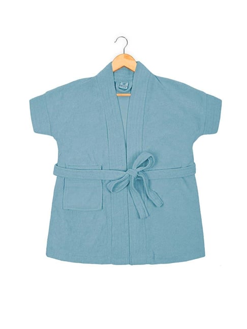 Creeva Ocean Blue Micro Terry 120 GSM Melodious Kids Bathrobe 1-2 Yrs